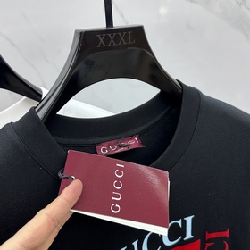 Gucci 2025FW весна-лето новинка, футболка с круглым вырезом, объе