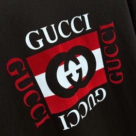 Gucci 2025FW весна-лето новинка, футболка с круглым вырезом, объе