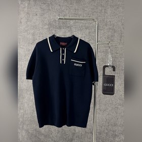 GUCCI/Гуччи 2025 Новая модель поло с контрастным воротником и выш