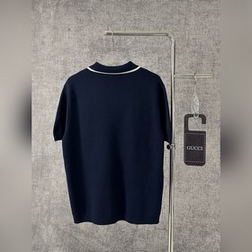 GUCCI/Гуччи 2025 Новая модель поло с контрастным воротником и выш