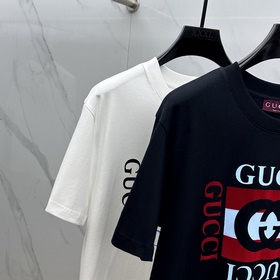 Gucci 2025FW весна-лето новинка, футболка с круглым вырезом, объе