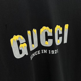 Gucci 2025FW весна-лето новинка, футболка с круглым вырезом и шир