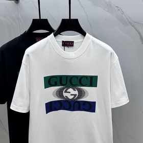 Gucci 2025FW весна-лето новинка, футболка с круглым вырезом, объе