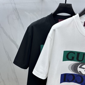 Gucci 2025FW весна-лето новинка, футболка с круглым вырезом, объе