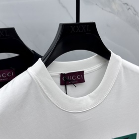 Gucci 2025FW весна-лето новинка, футболка с круглым вырезом, объе