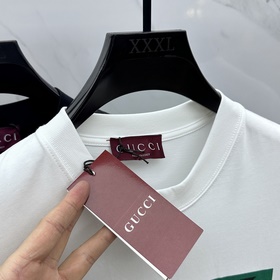 Gucci 2025FW весна-лето новинка, футболка с круглым вырезом, объе