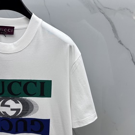 Gucci 2025FW весна-лето новинка, футболка с круглым вырезом, объе