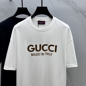 Gucci · Gucci Новейшая футболка с коротким рукавом и принтом, реб