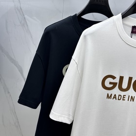 Gucci · Gucci Новейшая футболка с коротким рукавом и принтом, реб