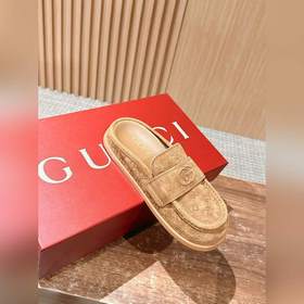Новая модель туфель Gucci с толстой подошвой и открытым носком Ка