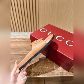 Новые пляжные тапочки Gucci с липучкой, тапочки с кожаной поверхн