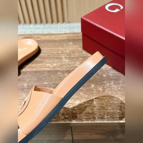 Новые пляжные тапочки Gucci с липучкой, тапочки с кожаной поверхн