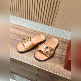 Новые пляжные тапочки Gucci с липучкой, тапочки с кожаной поверхн