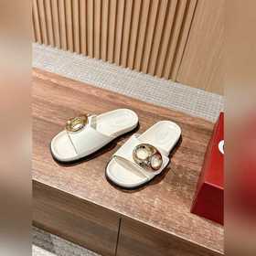 Новые пляжные тапочки Gucci с липучкой, тапочки с кожаной поверхн