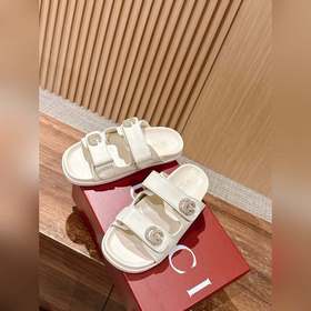 Новые пляжные тапочки Gucci с липучкой, тапочки с кожаной поверхн