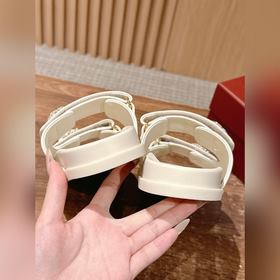 Новые пляжные тапочки Gucci с липучкой, тапочки с кожаной поверхн