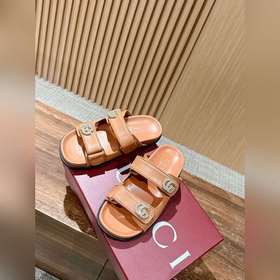 Новые пляжные тапочки Gucci с липучкой, тапочки с кожаной поверхн