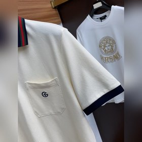 Gucci 2025 Новая модель мужской рубашки-поло с воротником и корот