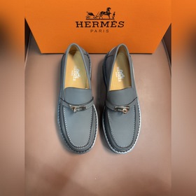 Мужские туфли Hermes для повседневной и деловой носки. Материал：