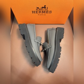 Мужские туфли Hermes для повседневной и деловой носки. Материал：