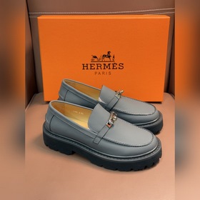 Мужские туфли Hermes для повседневной и деловой носки. Материал：