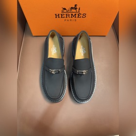 Мужские туфли Hermes для повседневной и деловой носки. Материал：