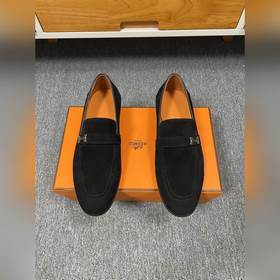 Hermes мужские туфли, верх из импортной кожи с отверстиями/коровь