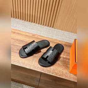 Классические тапочки для пар от Hermès с отпечатками ладоней/стра