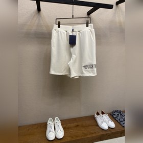 Louis Vuitton, мужские шорты из хлопка с накладкой на левом бедре