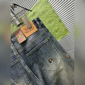 LV25S Весенне-летние мужские джинсы в стиле кэжуал... Размеры 29-