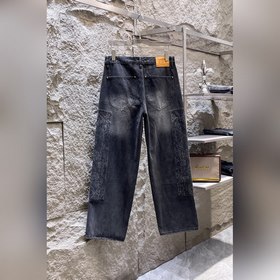 Louis Vuitton Луи Виттен, осень-зима 2026, новые широкие джинсы, 