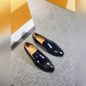 LV Мужские классические оксфорды, мужские деловые кожаные туфли,