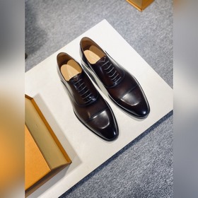 LV Мужские классические оксфорды, мужские деловые кожаные туфли,