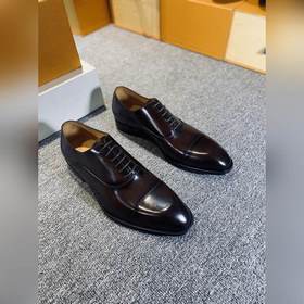 LV Мужские классические оксфорды, мужские деловые кожаные туфли,