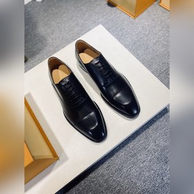 LV Мужские классические оксфорды, мужские деловые кожаные туфли,