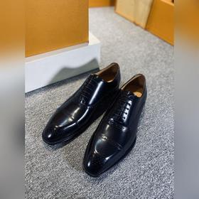 LV Мужские классические оксфорды, мужские деловые кожаные туфли,