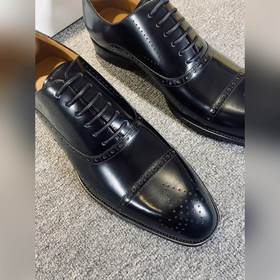 LV Мужские классические оксфорды, мужские деловые кожаные туфли,