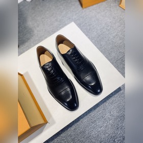 LV Мужские классические оксфорды, мужские деловые кожаные туфли,