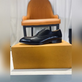 LV Мужские классические оксфорды, мужские деловые кожаные туфли,
