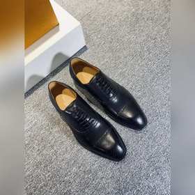 LV Мужские классические оксфорды, мужские деловые кожаные туфли,