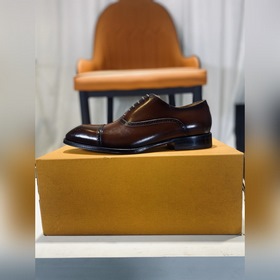 LV Мужские классические оксфорды, мужские деловые кожаные туфли,