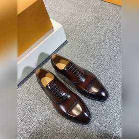 LV Мужские классические оксфорды, мужские деловые кожаные туфли,