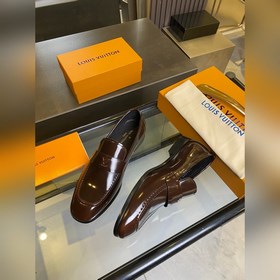 LV Классические мужские туфли Оксфорд. Мужские деловые кожаные т