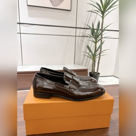 Louis Vuitton LV мужские кожаные туфли, высшее качество, верх из 