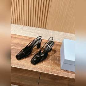 Prada весна-лето новые лакированные туфли на каблуке Оригинальная