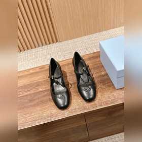 Новая модель женских туфель Prada из кожи Nappa Оригинальная мягк