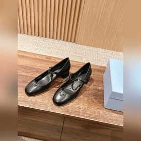 Новая модель женских туфель Prada из кожи Nappa Оригинальная мягк