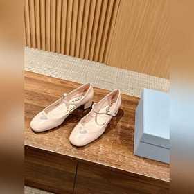 Новая модель женских туфель Prada из кожи Nappa Оригинальная мягк