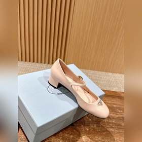 Новая модель женских туфель Prada из кожи Nappa Оригинальная мягк