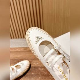 Prada Рафи-плетеные туфли-лодочки на плоской подошве Уровень поку